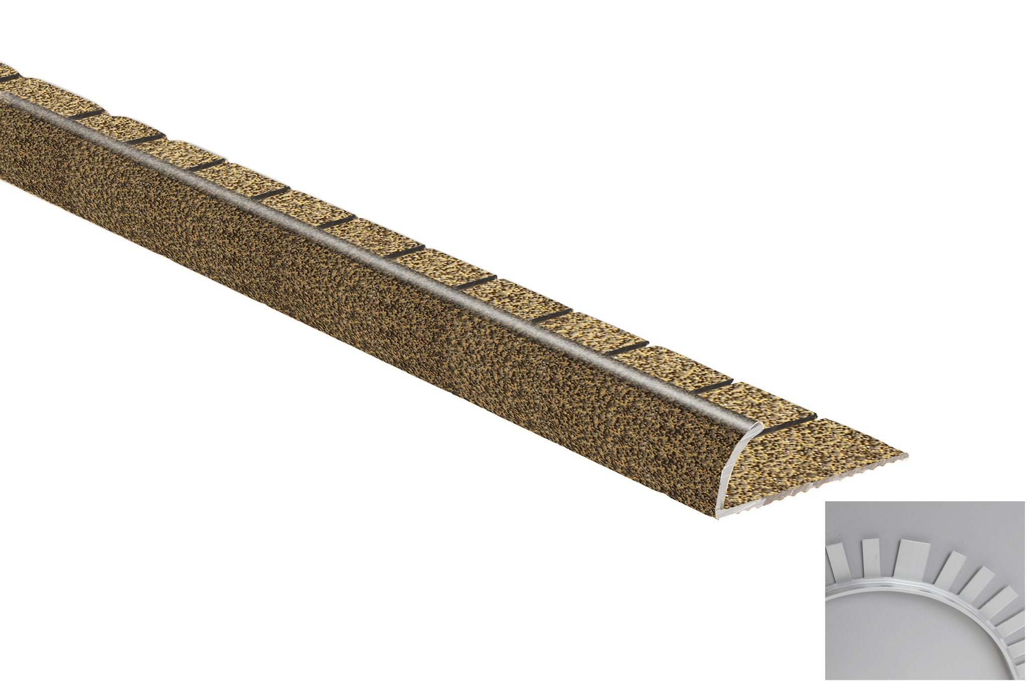 Aluminum Tapdown - Pinless - Residential - Contour - Coventry Gold (CVG) - 1/2 in. (12.5 mm) x 12 ft. (3.7 m)