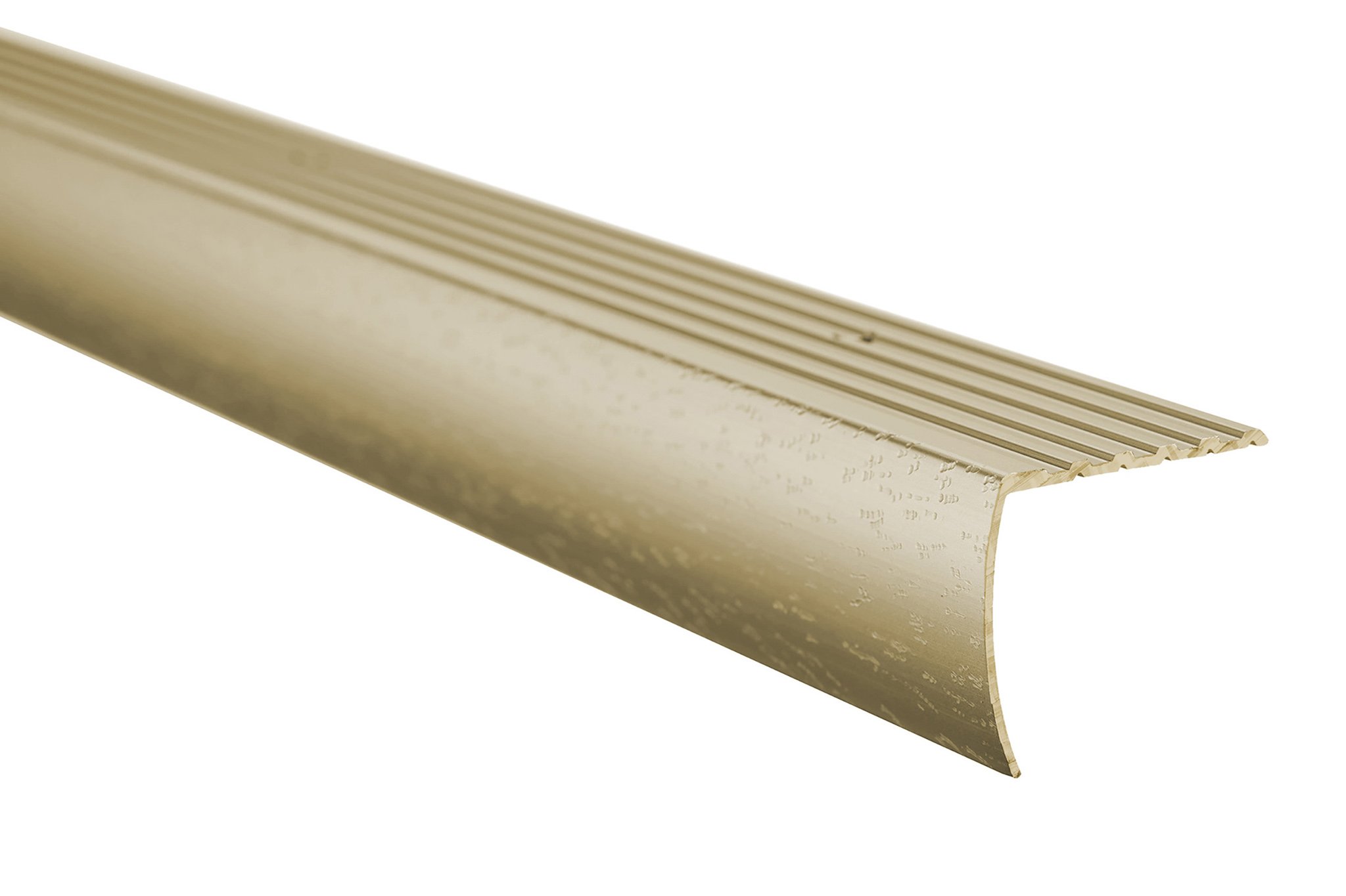 Aluminum Drop Stair Nosing - Hammered Gold Anodized (HGA) - 1-1/8 in. (28.5 mm) x 12 ft. (3.7 m)
