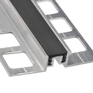 Heavy Duty Expansion Joint - Mill Finish (MIL) with Black Vinyl Insert - 3/8 in. (10 mm) x 8 ft.