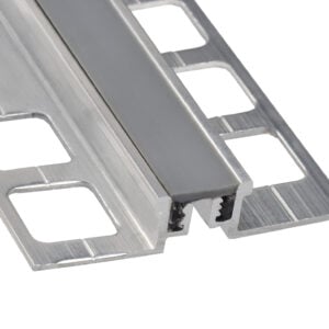 Heavy Duty Expansion Joint - Mill Finish (MIL) with Grey Vinyl Insert - 3/8 in. (10 mm) x 8 ft.