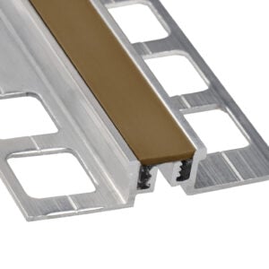 Heavy Duty Expansion Joint - Mill Finish (MIL) with Brown Vinyl Insert - 1/2 in. (12.5 mm) x 8 ft.