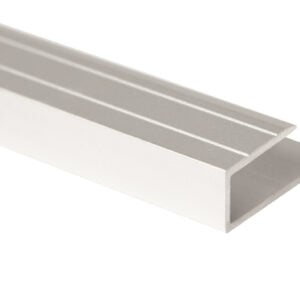 Metal Laminate End Stop (J-Mold) - Satin Champagne (SCP) - 5/16 in. (8 mm) x 8 ft. (2.4 m)