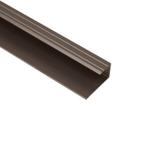 Metal Laminate End Stop (J-Mold) - Satin Titanium (STI) - 1/2 in. (12.5 mm) x 8 ft. (2.4 m)