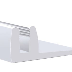 PVC Track for Laminate Flooring - White (WHT) - 1/2 in. (12.5 mm) x 12 ft. (3.7 m)