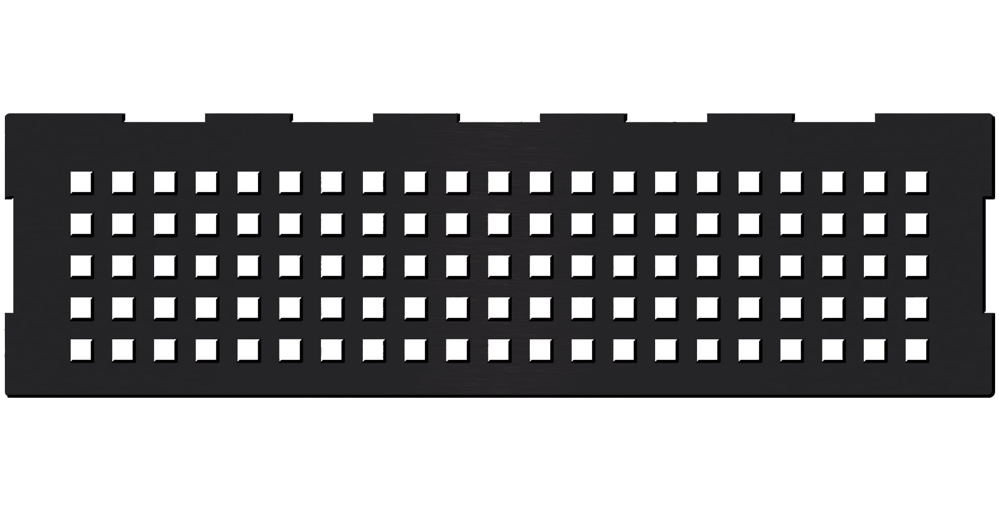 PRO-SELECT® - Estante para nicho - 30 x 9 cm (11-7/8 x 3-3/8 pulg.) - Patrón Square - Nergo mate
