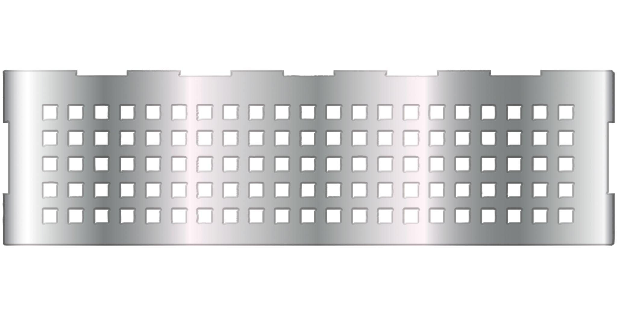PRO-SELECT® - Estante para nicho - 30 x 9 cm (11-7/8 x 3-3/8 pulg.) - Patrón Square - Cromo
