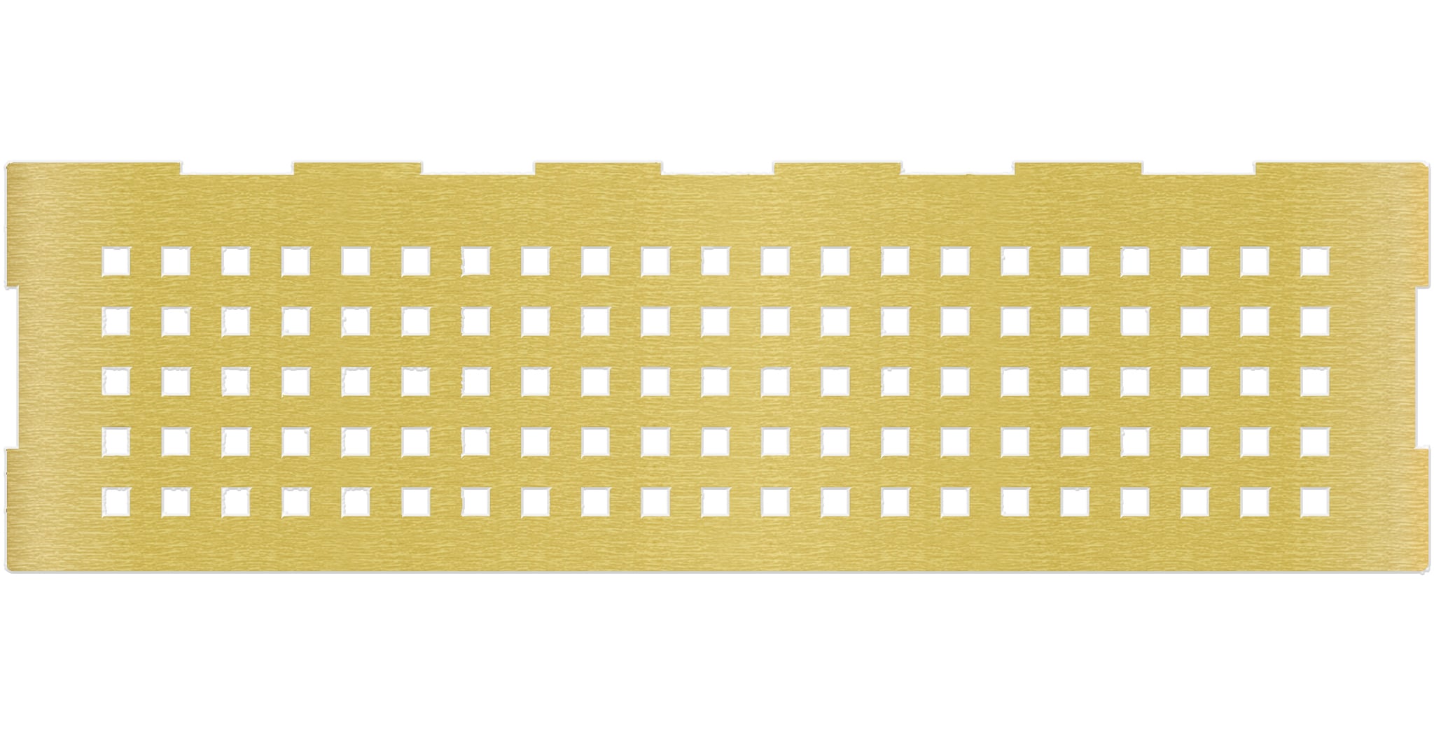 PRO-SELECT® - Estante para nicho - 30 x 9 cm (11-7/8 x 3-3/8 pulg.) - Patrón Square - Dorado
